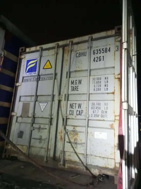 Контейнер морской, 40 футов DC, Б/У (cтандартный, высота 2,6 метра), артикул MERSREWTIO