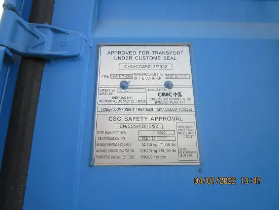 Грузовой морской контейнер, 12 метровый, Новый, 40 футов HC (высокий), артикул KIOWWEVOPA