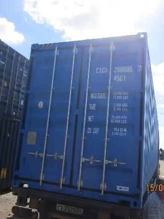 Морской контейнер, новый, сделал один рейс, 40 футов HC (высокий) Морской контейнер, новый, сделал один рейс, 40 футов HC (высокий)